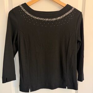 Elegant Black Women's Top - Petite Small